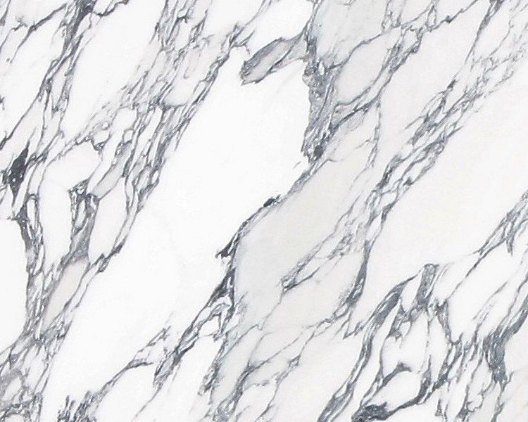 White marble with gray veining.