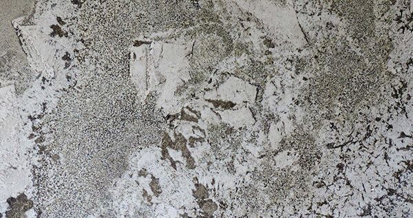 Textured stone surface with white and gray patches.