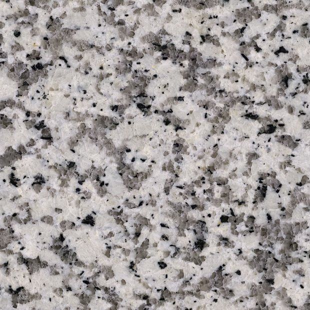 Granite with speckled pattern of white, gray, and black flecks.