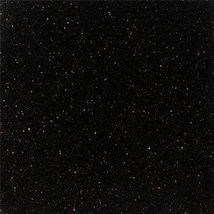 Black granite with shimmering, golden flecks.