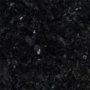 Black granite countertop with flecks of gray and silver.