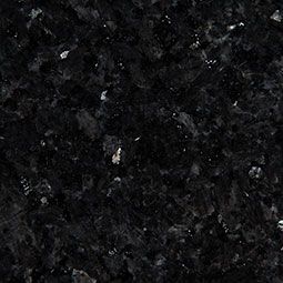 Black granite countertop with white speckles.