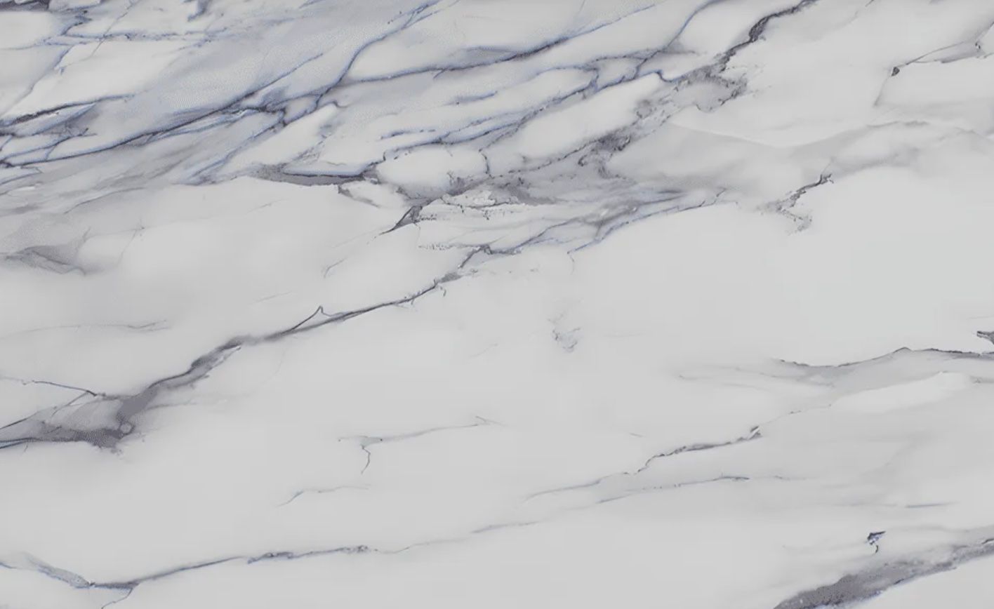 White marble with gray veining pattern.