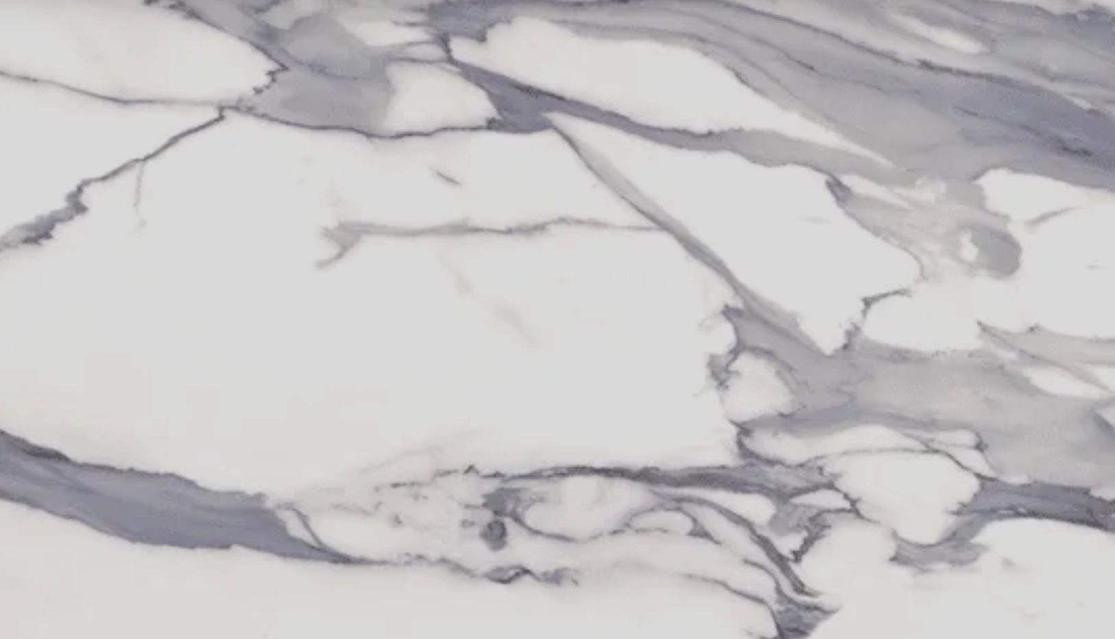 White marble with gray veining.