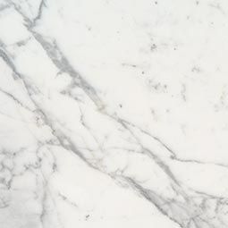 White marble slab with gray veining.