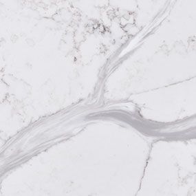 White marble with gray veining.