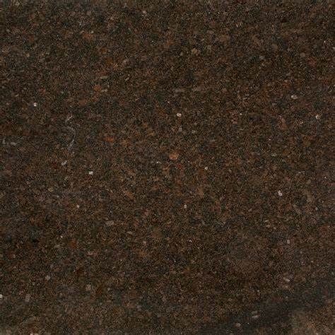 Dark brown granite countertop with flecks of light and dark minerals.