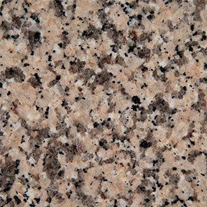 Pink and gray speckled granite surface.