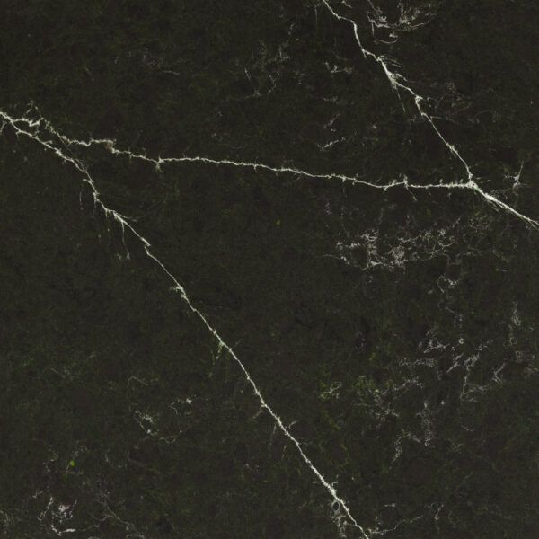 Dark green marble surface with white veining.