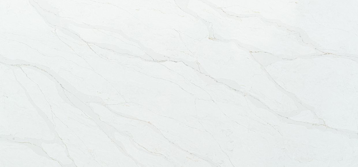 White marble with gray veining.