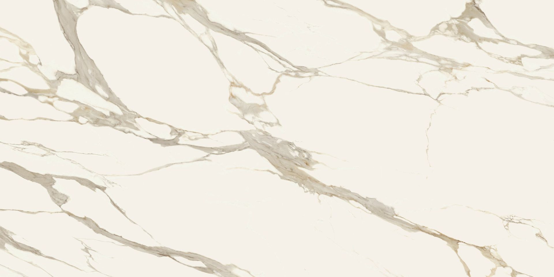 Creamy white marble with gray veining.