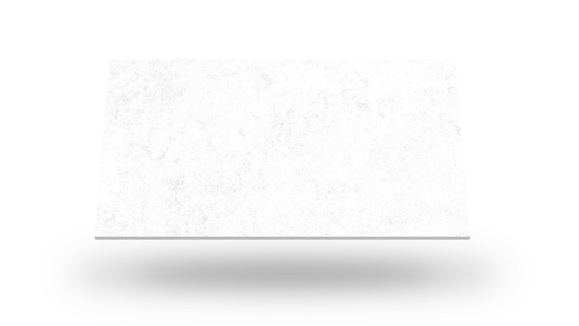 A white rectangular surface with a textured appearance, casting a shadow below.
