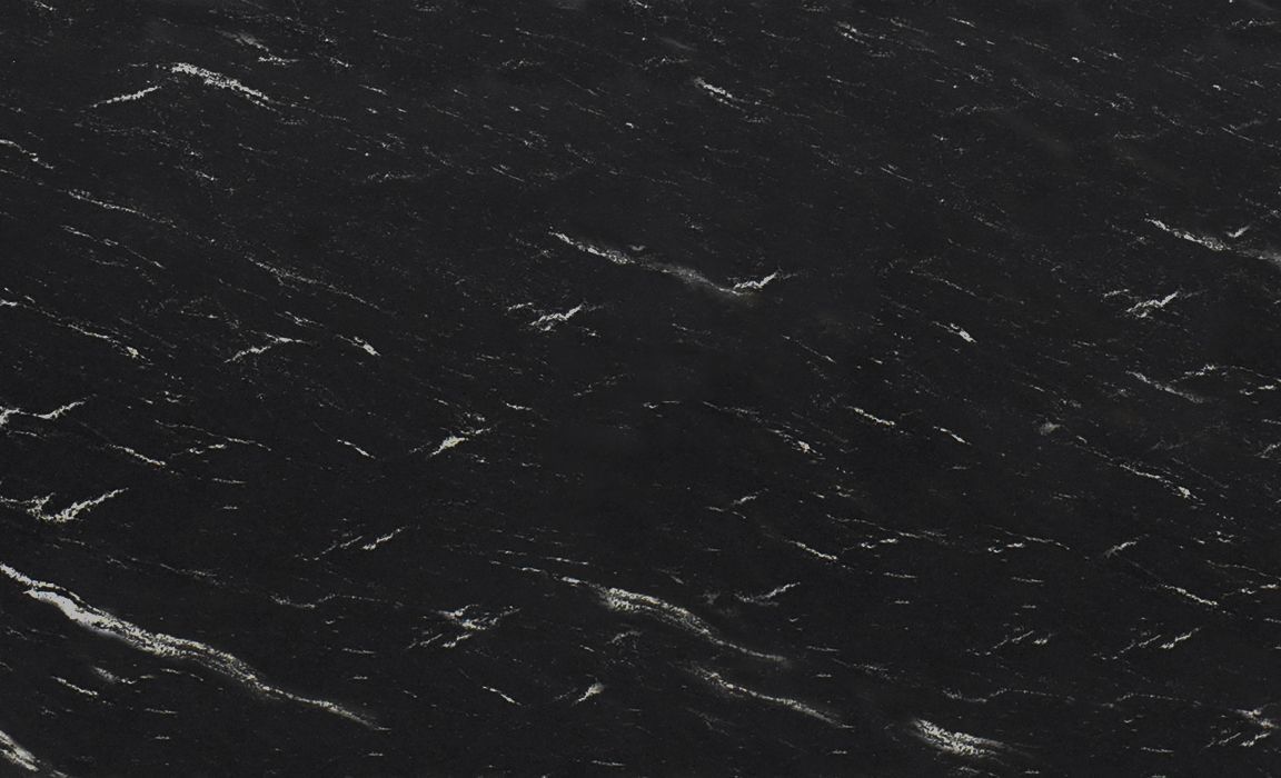 Black granite with white veining.