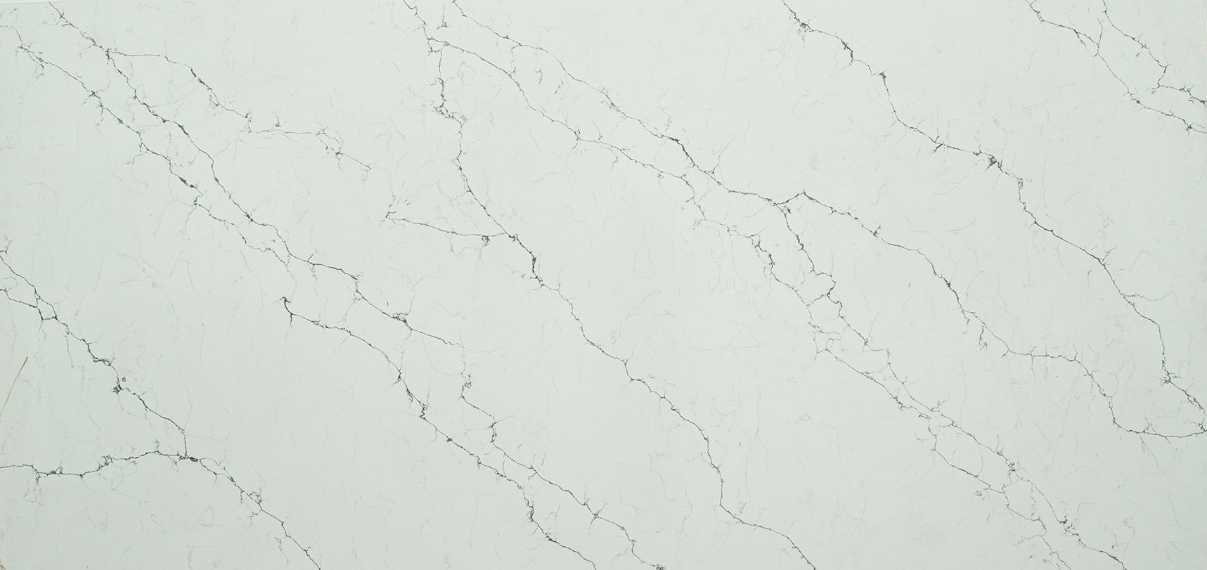 White marble slab with gray veining.