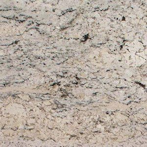 Light beige granite countertop with black and gray veining.