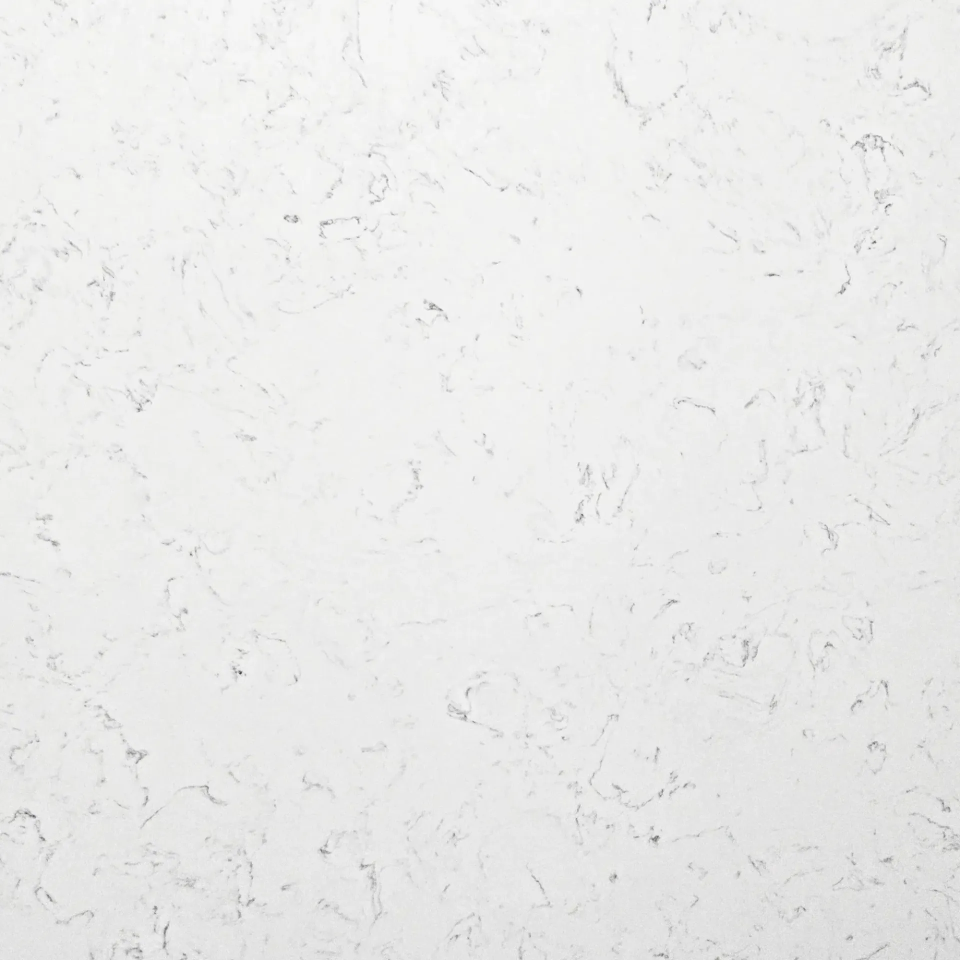 White quartz countertop with grey veining.