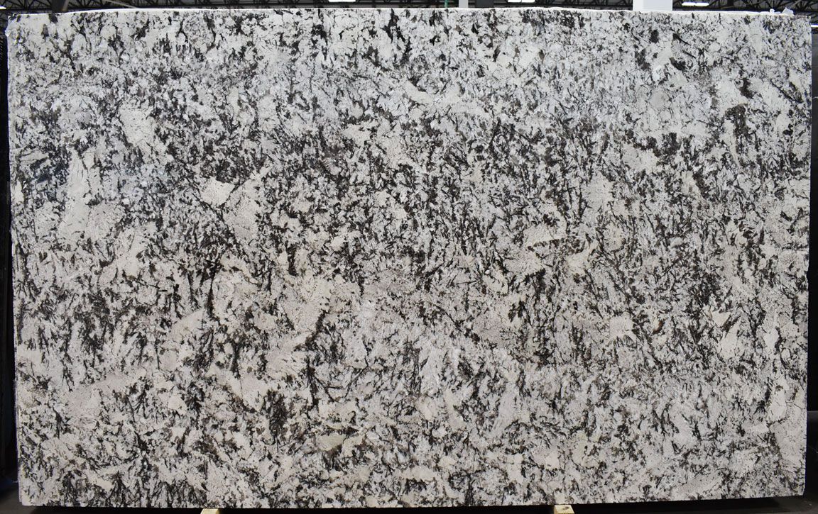 Large slab of granite with a mottled pattern in black, white, and gray.