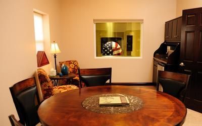 Table and seating at Legacy Cremation & Remembrance Center Ligonier, IN