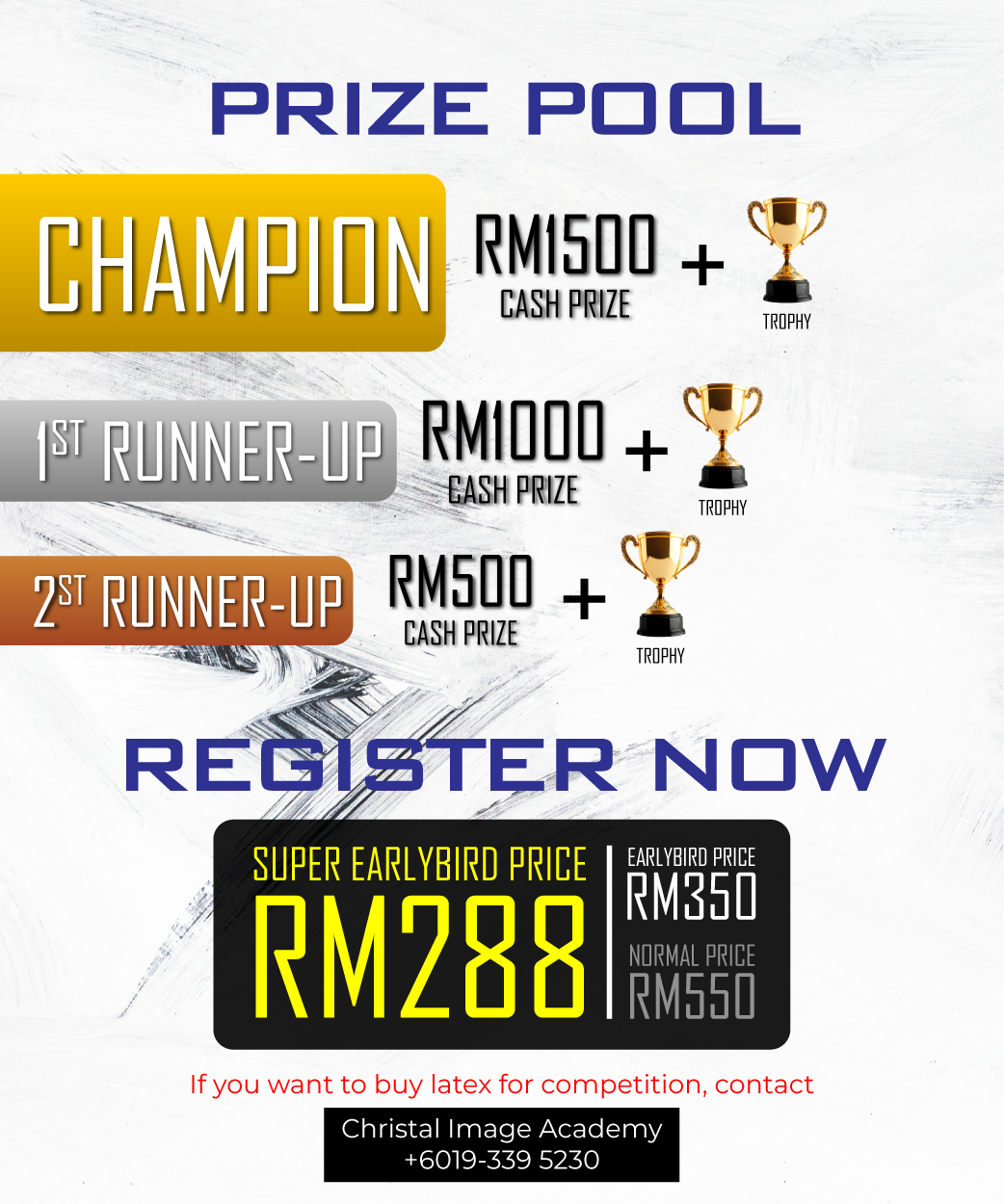 A poster for a prize pool that says prize pool champion runner up and 2nd runner up