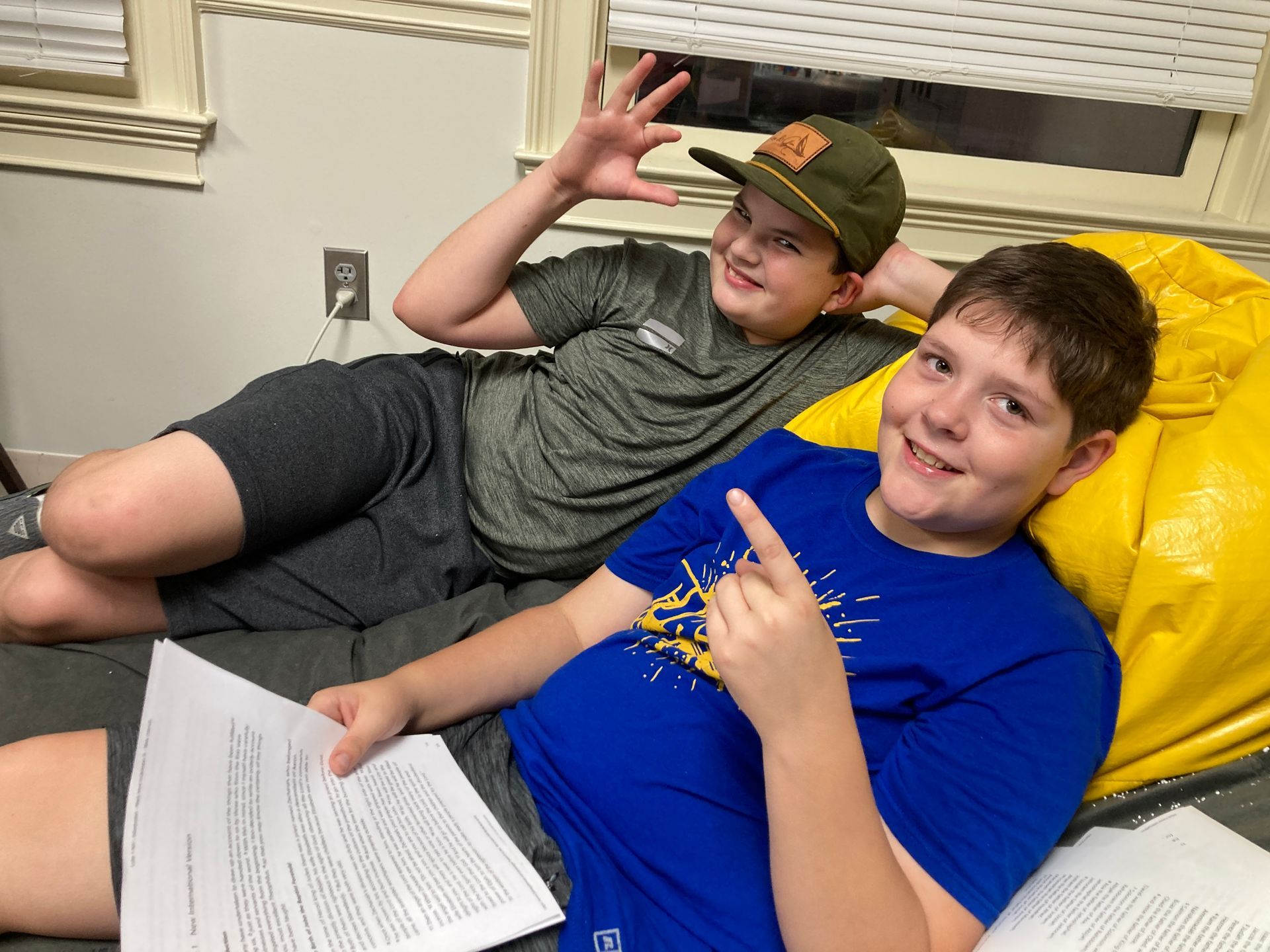 Youth ministry lounging.