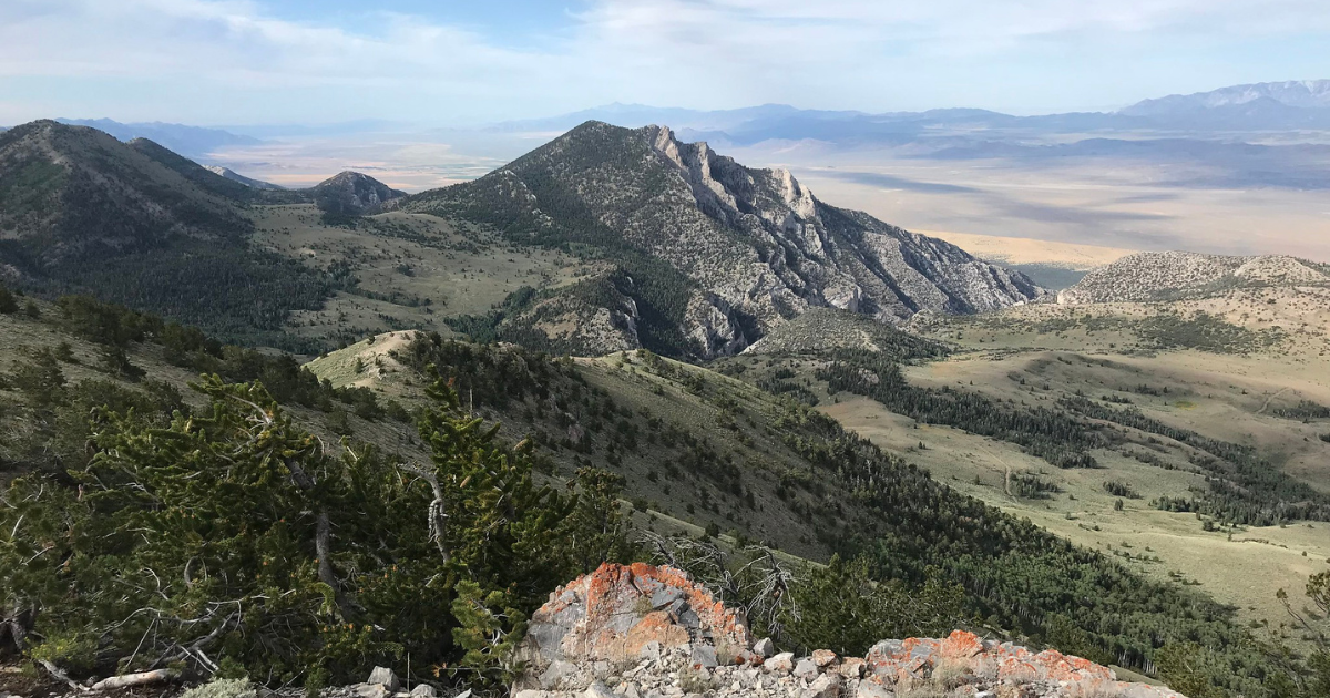 Mountains and valley in Nevada