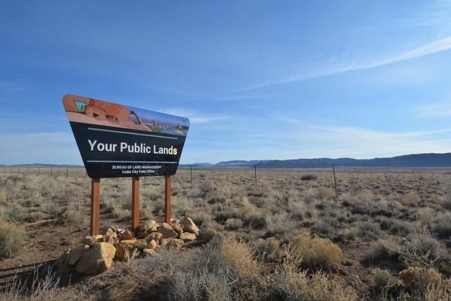 Your Public Lands sign in desert landscape