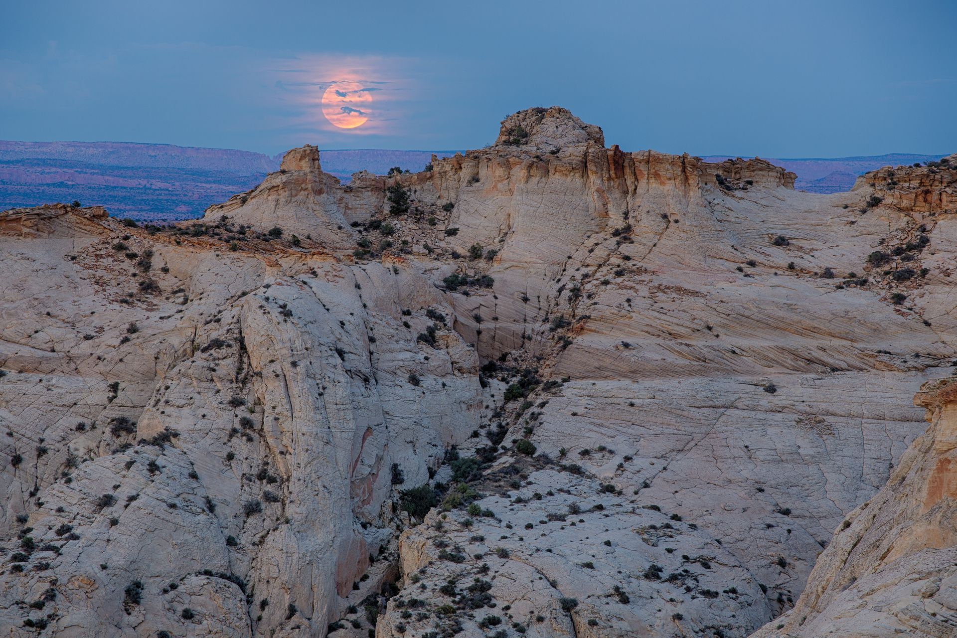 Canyon landscape at dusk