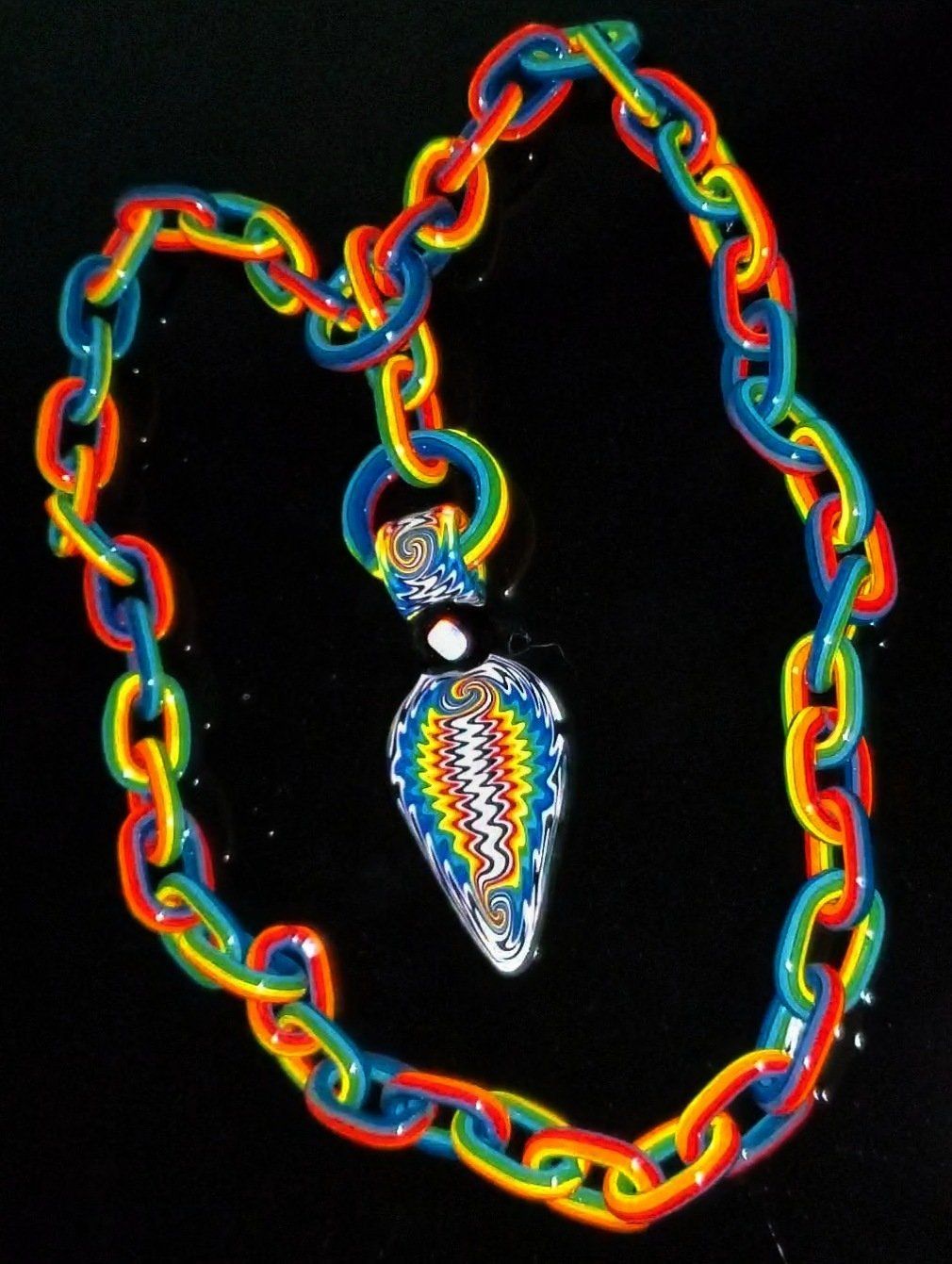 Stoney Chicken x 8mm Glass Rainbow Glass Chain