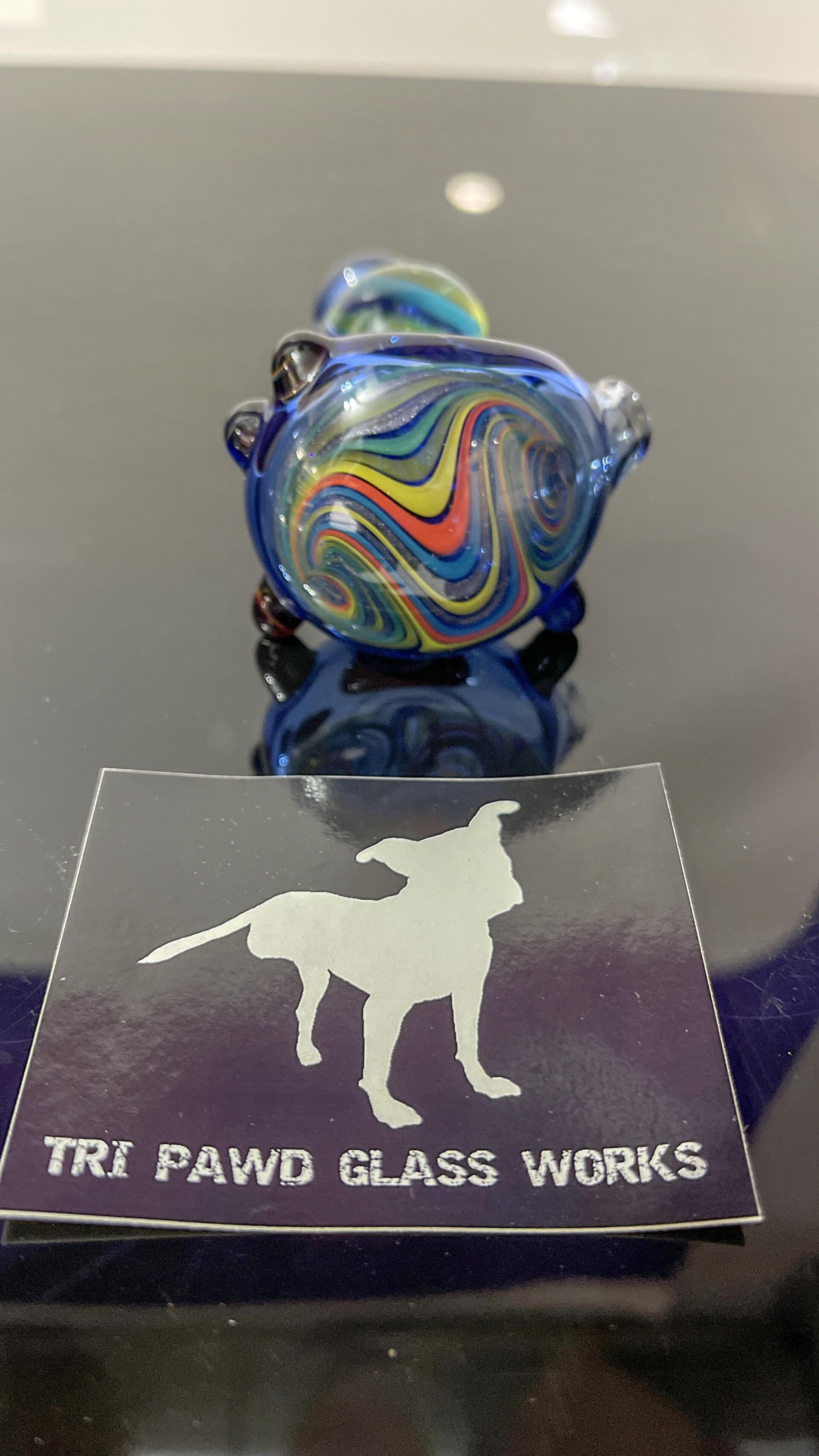 Tri Pawd Glass Vortex Marble Spoon