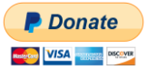A paypal donate button with visa mastercard and discover logos
