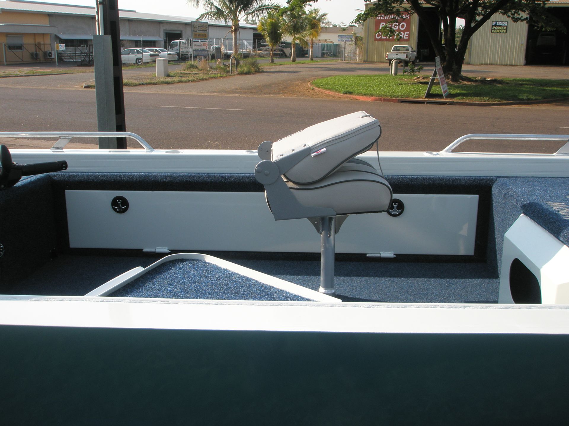 A boat with a seat on the back of it — Allycraft Modifications in Berrimah, NT
