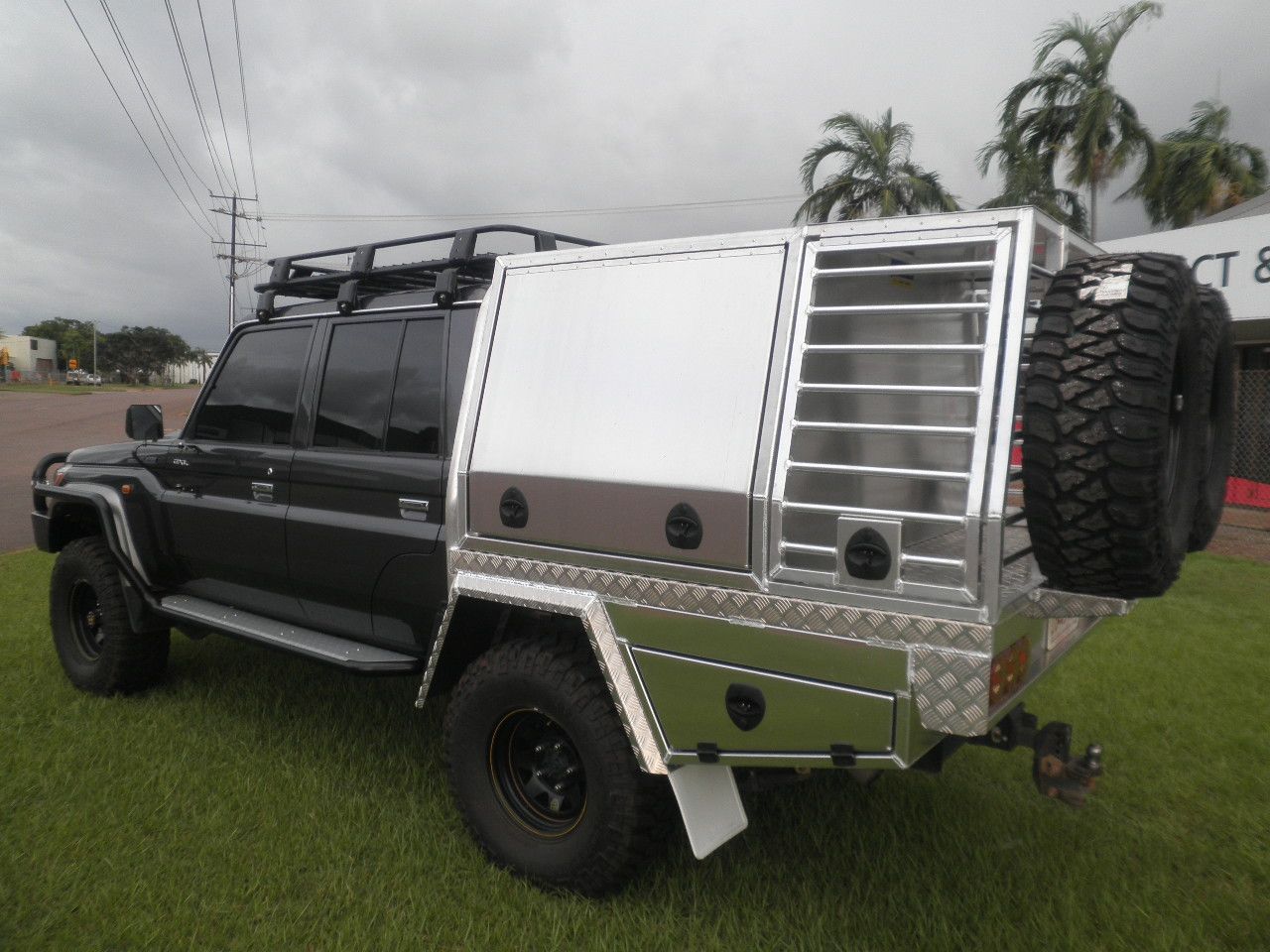 A black ute with custom canopy — Allycraft Modifications in Berrimah, NT