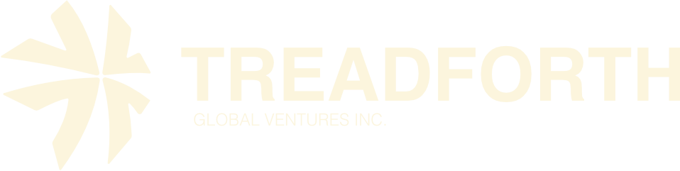 A light yellow logo featuring a stylized flower symbol to the left of the text 