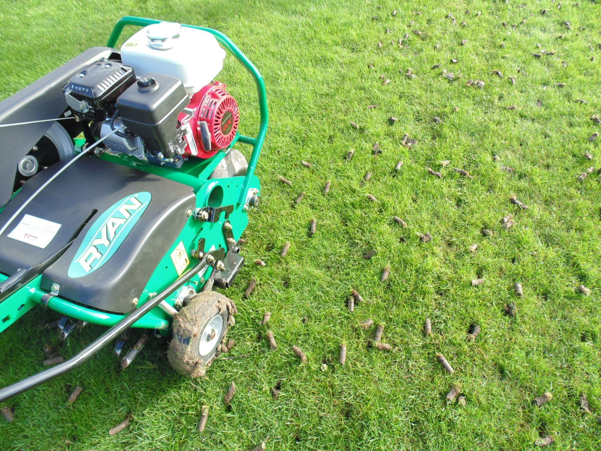 ryan lawn aerator hollow-tine  green grass Lawn