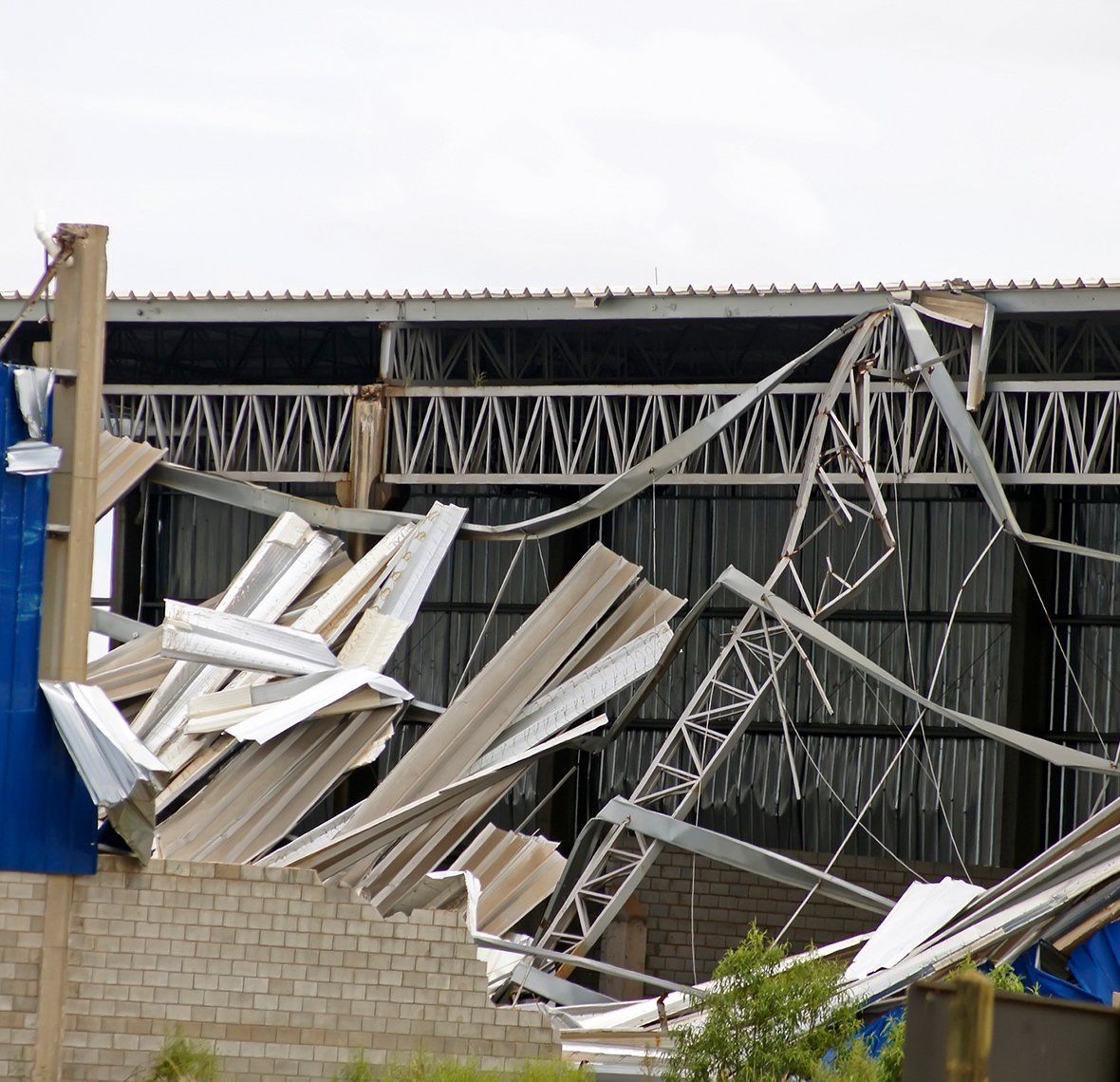Commercial Building Damaged Metal Structure — Fort Walton Beach, FL — Waldorff Insurance & Bonding