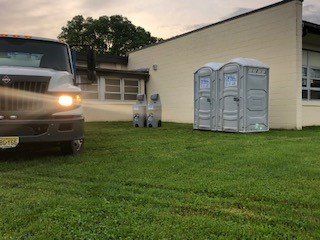 Two Gray Restroom Rentals — Woodstown, NJ — Central Septic Service LLC