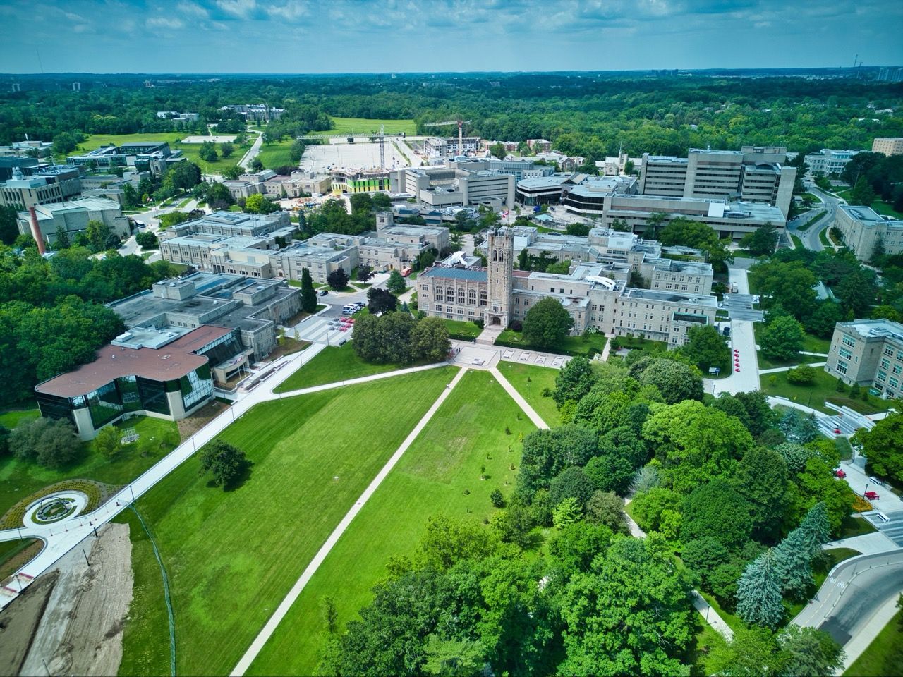 aerial view of Western University