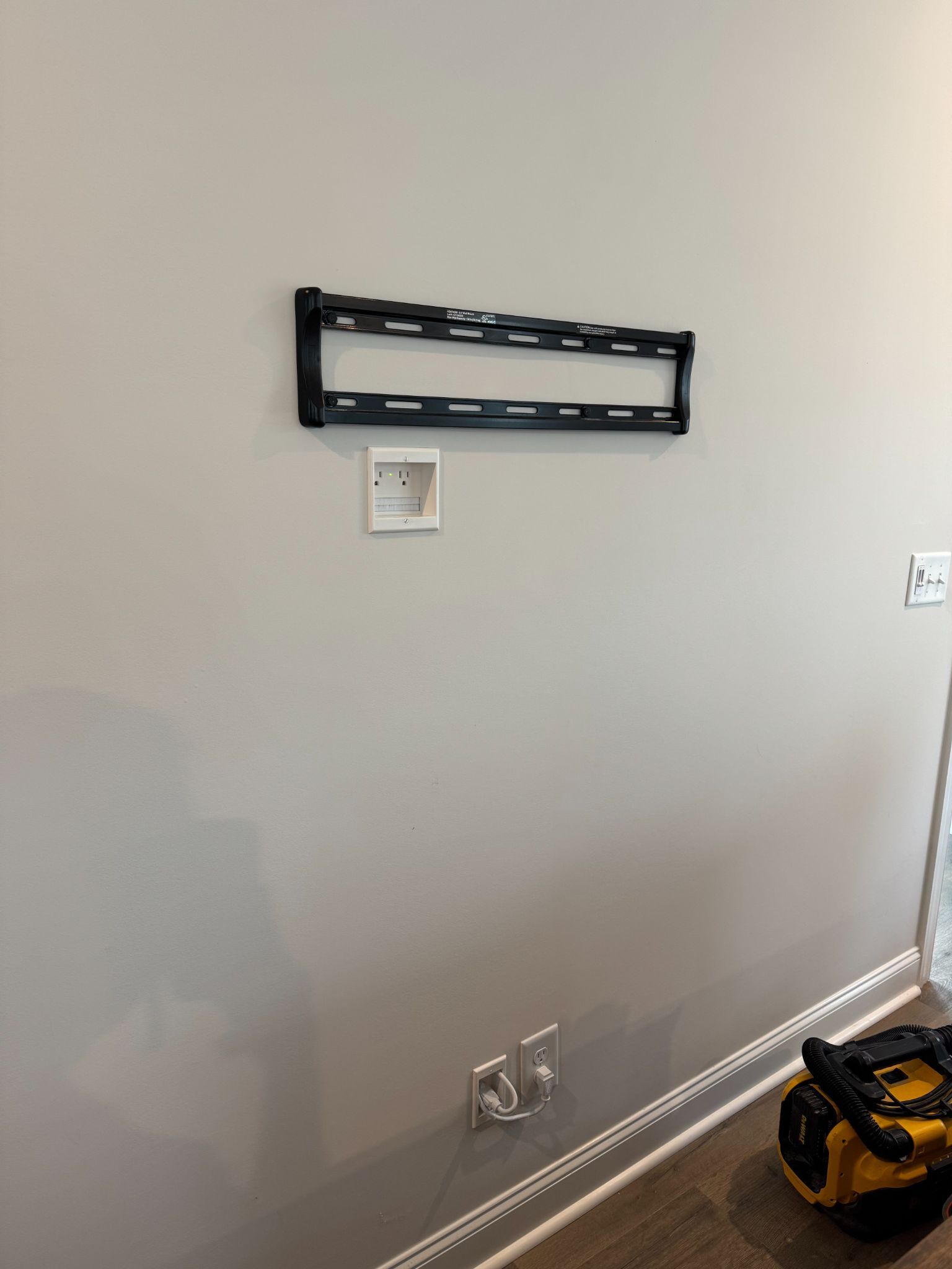 Bridge Kit installed, just before the TV is hung