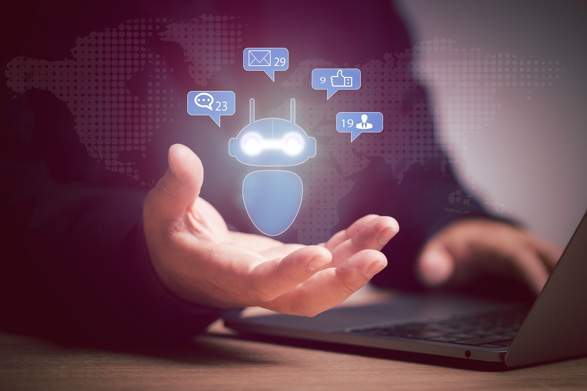 AI chatbot assisting online customers