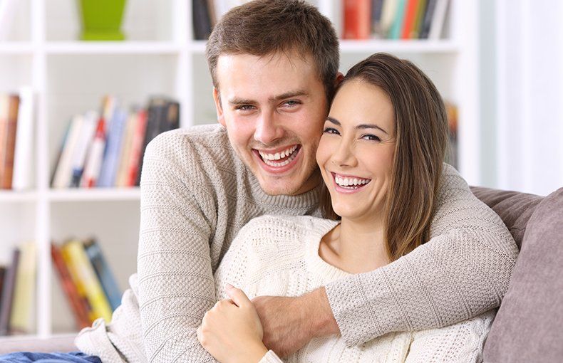 Cosmetic Dentistry — Couple With Clean White Teeth in Washington, DC
