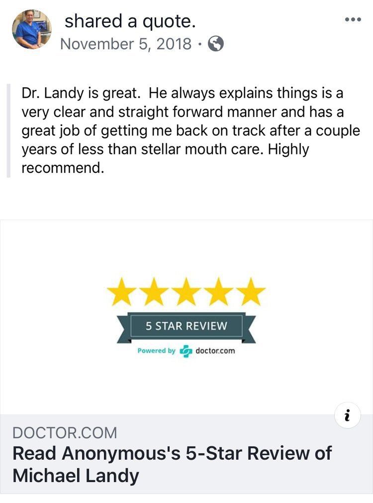 Client Review — Washington, DC — Michael G. Landy, DDS.