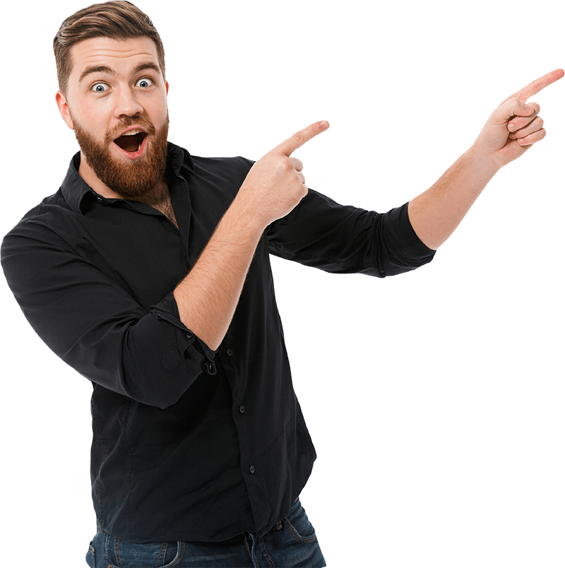 Pzazz Builder pointing to the right