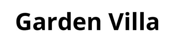 "Garden Villa" in bold, dark text.