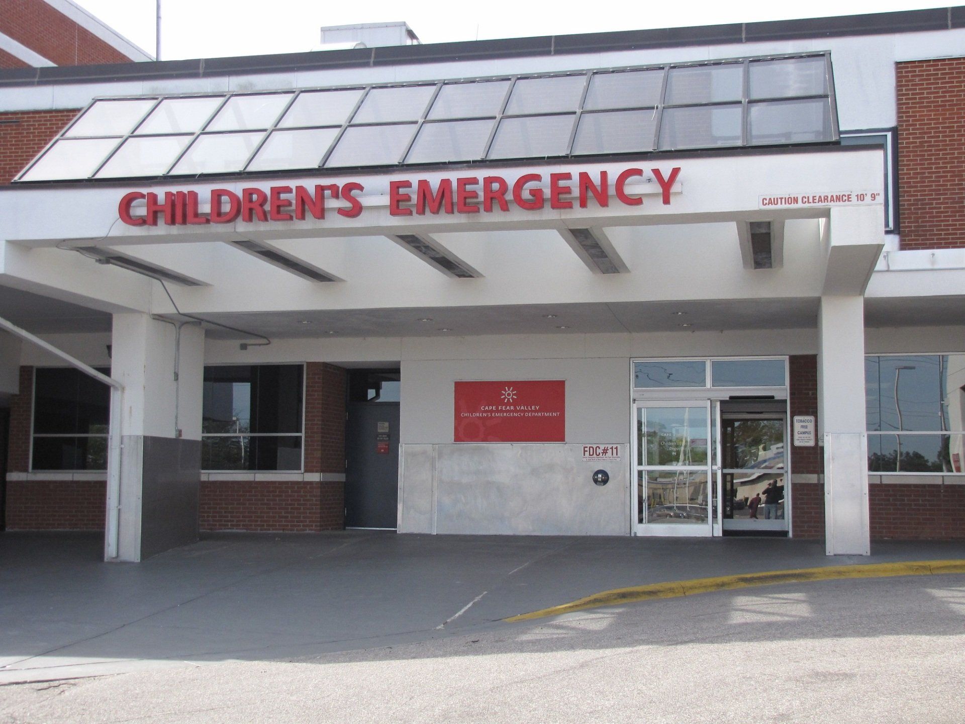 The children 's emergency entrance of a hospital