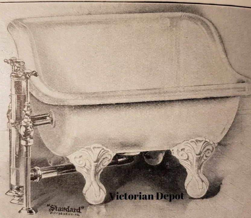 A drawing of a bathtub from the victorian depot