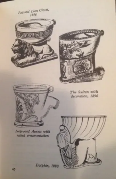 A book is open to a page with drawings of cups on it