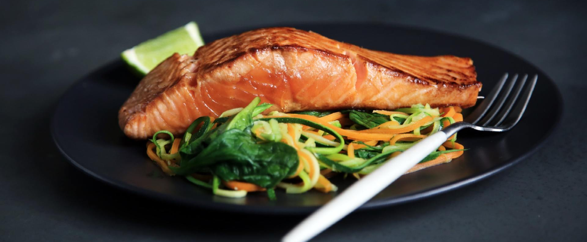 Healthy salmon meal