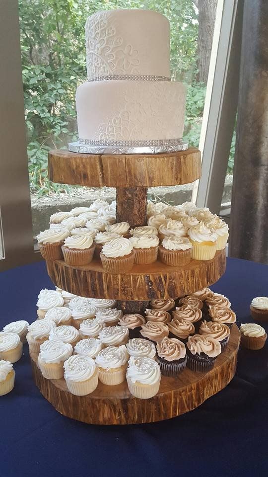 Cakes And Cupcakes — Two Layer Cake Surrounded By Cupcakes In Colorado Springs, CO
