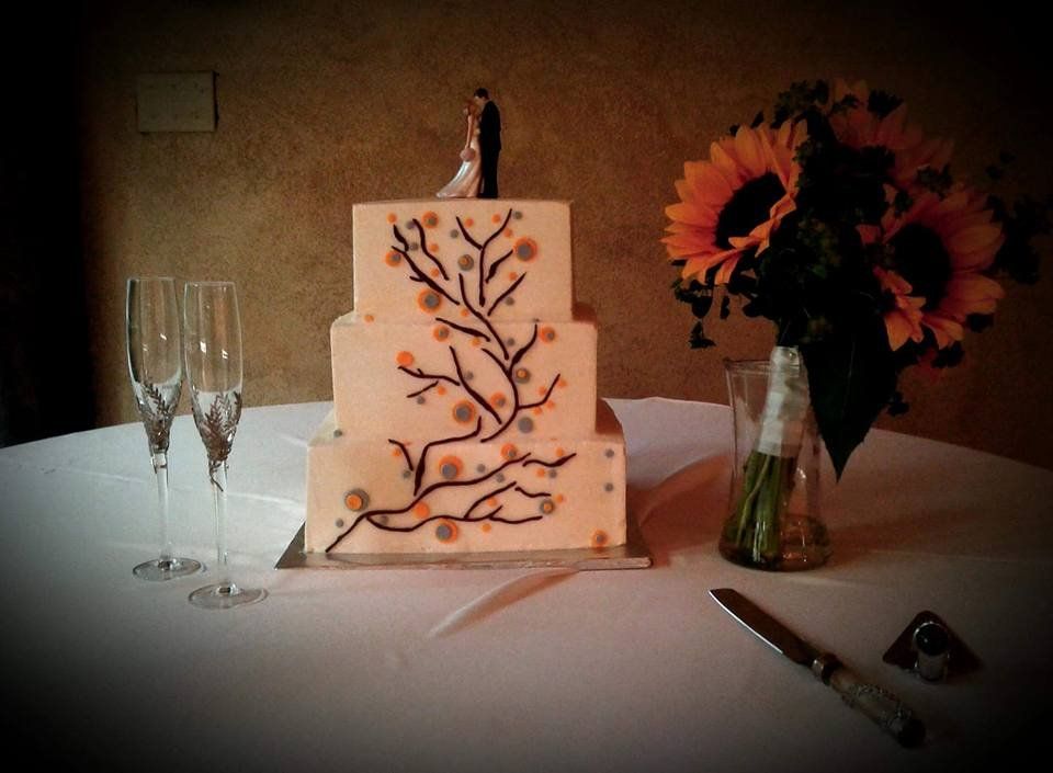 Wedding Cakes — Cake With Wine Glass In Colorado Springs, CO