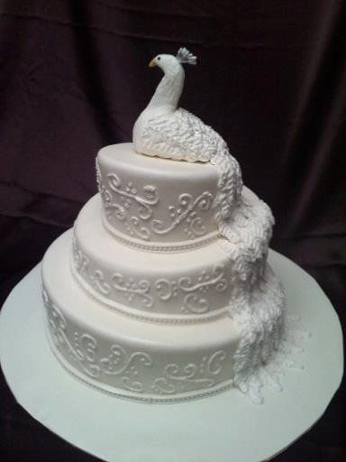Custom Cake — Beautiful White Custom Cake Design With Icing In Colorado Springs, CO